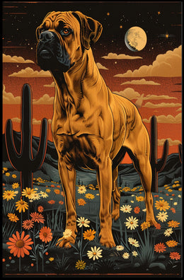 Majestic Canine In Desert Night Poster