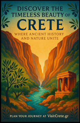 Crete's Ancient Charm Vintage Travel Poster