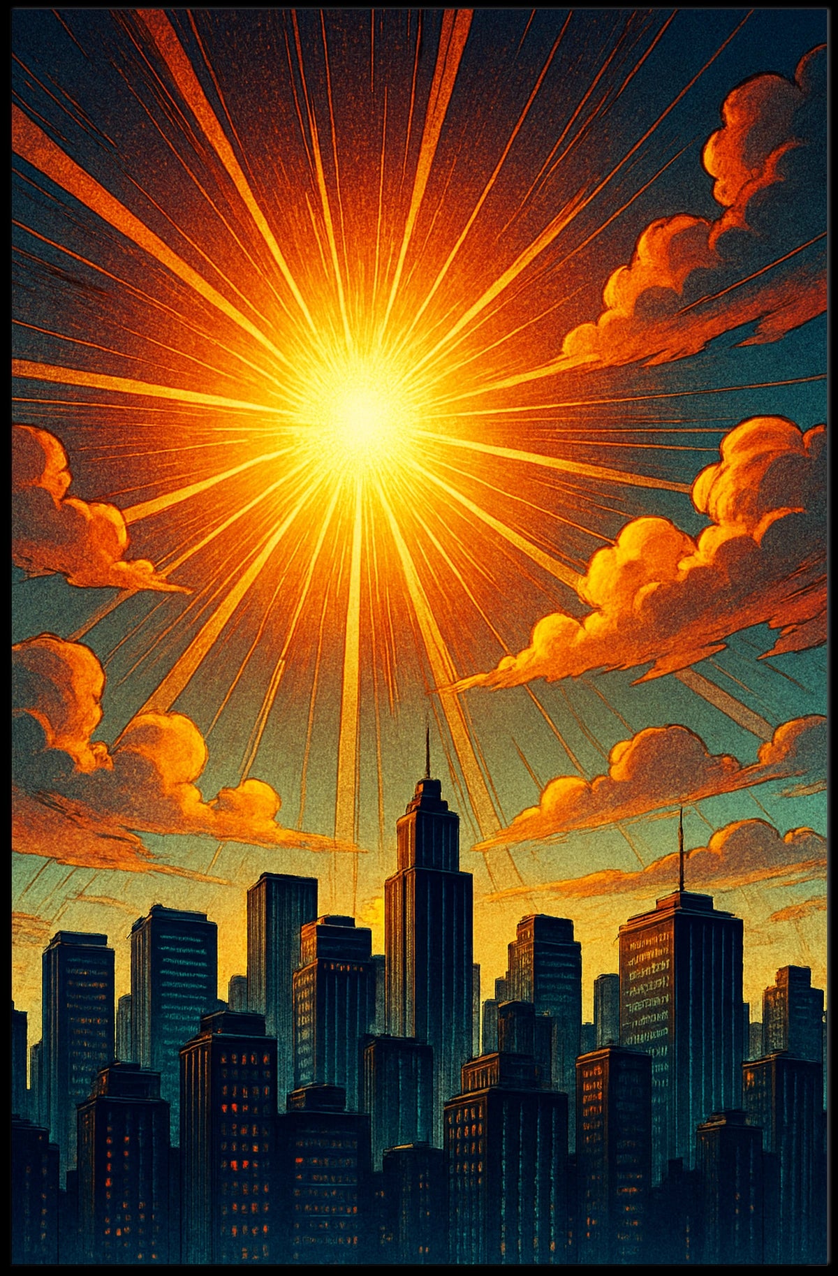 Radiant Cityscape Poster
