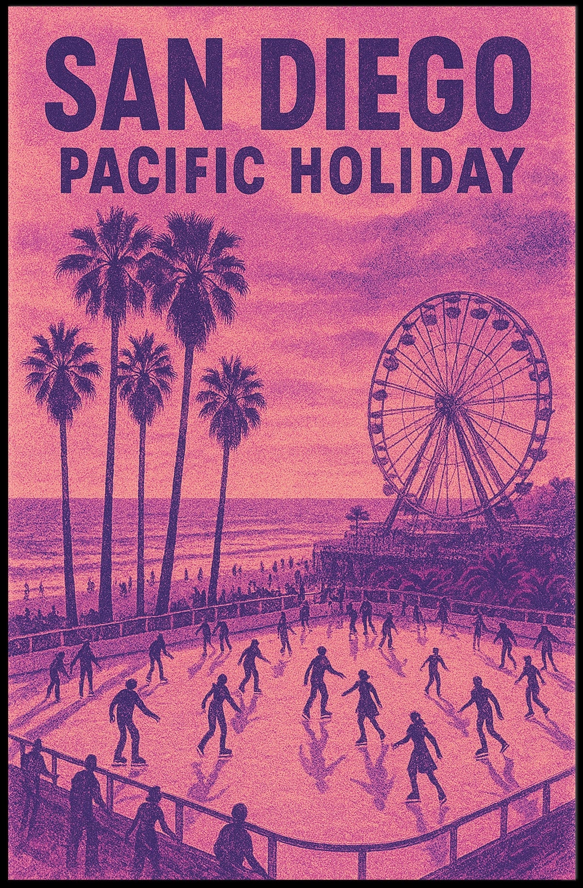 San Diego Pacific Holiday Poster