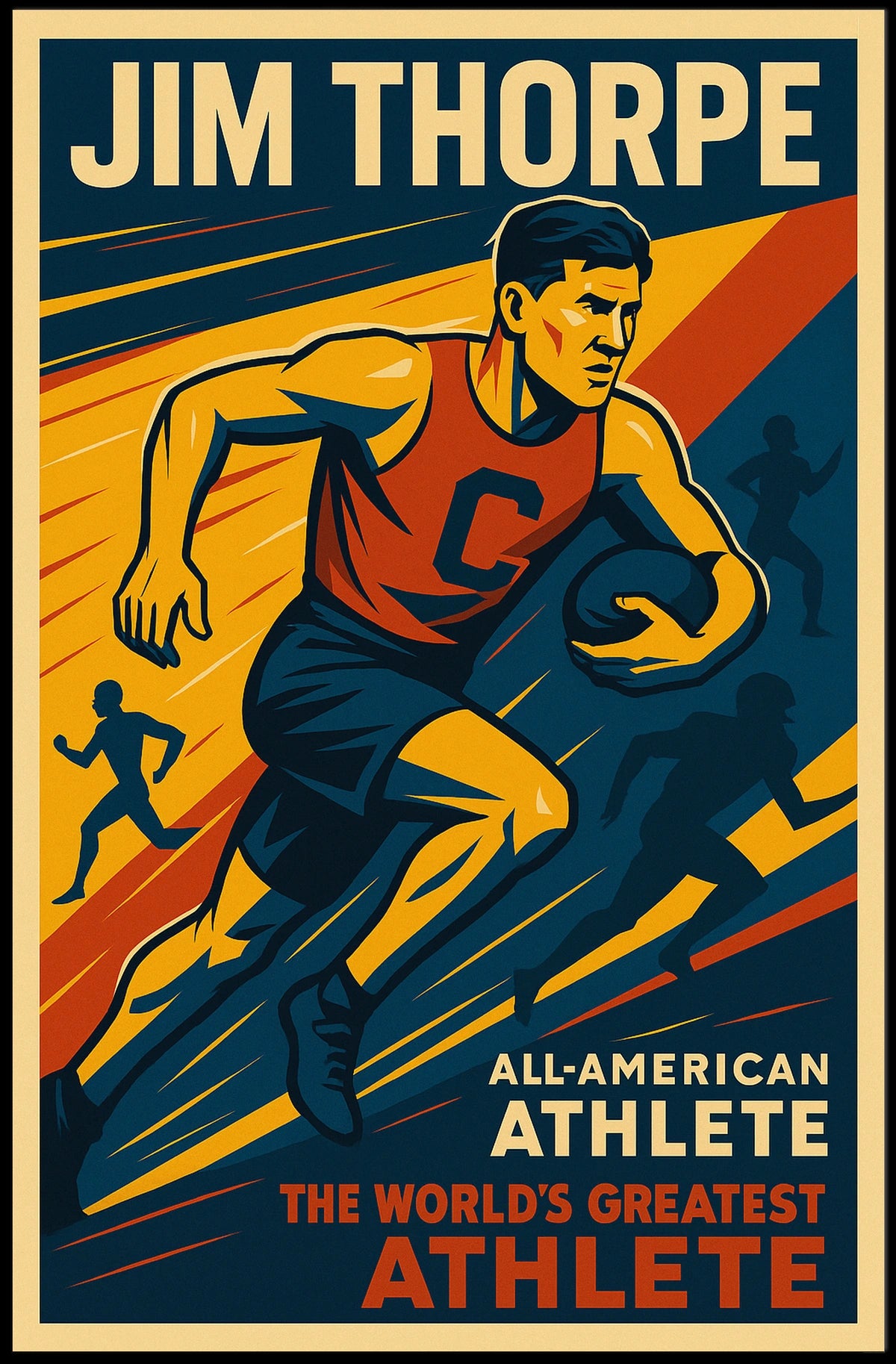 Jim Thorpe Legendary Athlete Poster