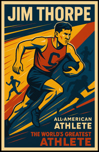 Jim Thorpe Legendary Athlete Poster