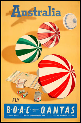 Discover Australia With Boac And Qantas Poster