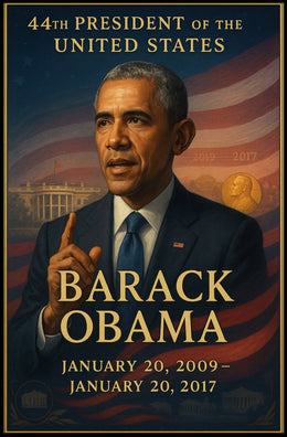 Barack Obama Patriotic Art Print Historical or Presidential Poster