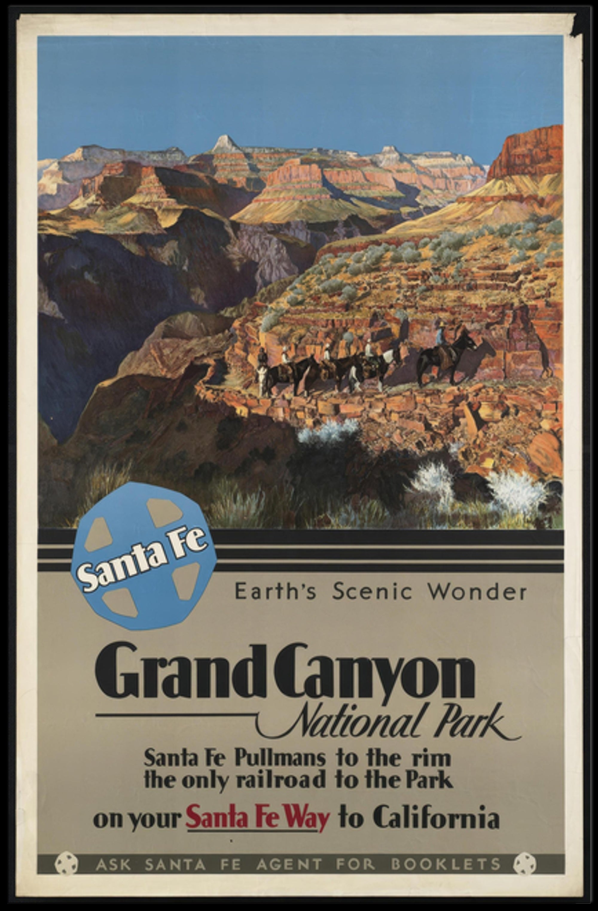 Grand Canyon Vintage Travel Poster Print