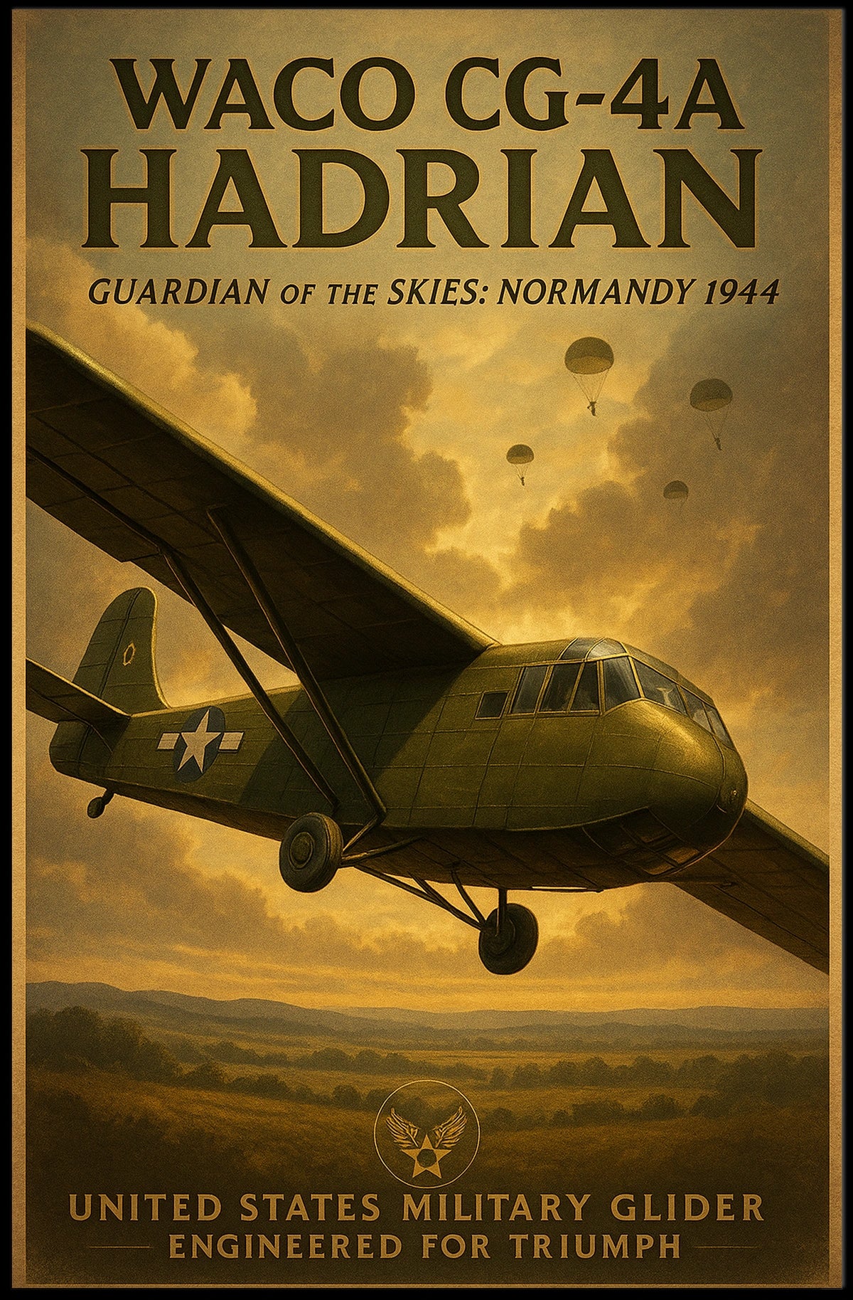 Waco Cg-4A Hadrian Guardian Of The Poster