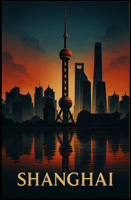 Shanghai Skyline Poster