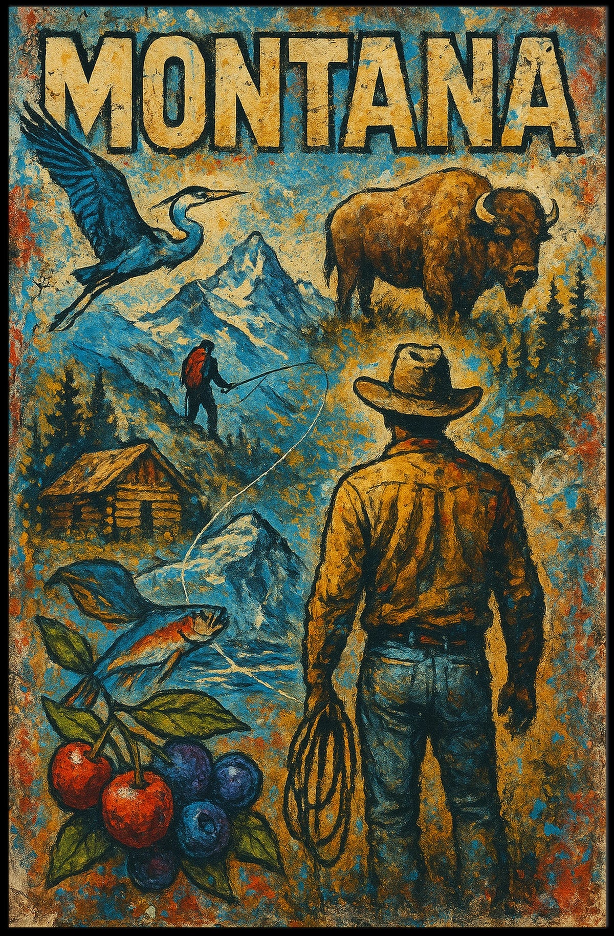Montana Wilderness Adventure Poster