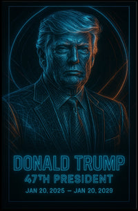 Donald Trump Electric Visionary Leader Poster