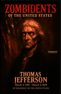 Thomas Jefferson 3rd President of the United States Zombidents Poster Series