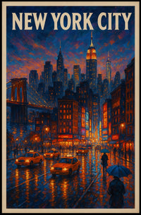 New York City Urban Evening Poster