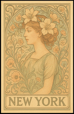 Art Nouveau New York Poster