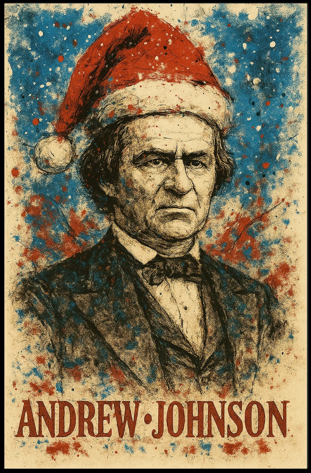 Andrew Johnson 17th President of the United States Christmas SeriesPoster