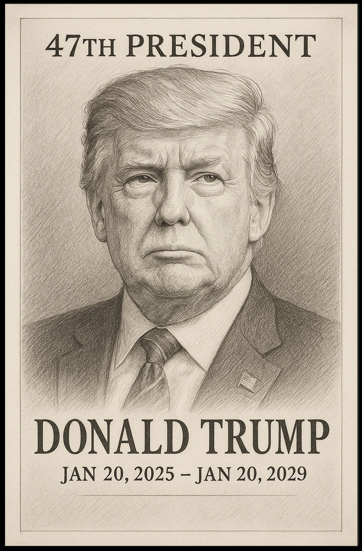 Donald Trump 47th President Poster
