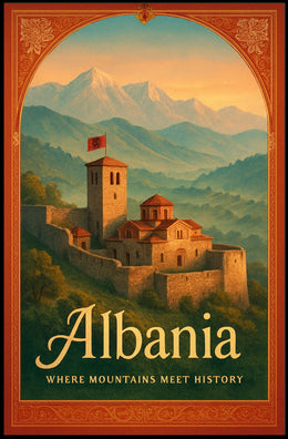 Albania Where Mountains Meet History Poster