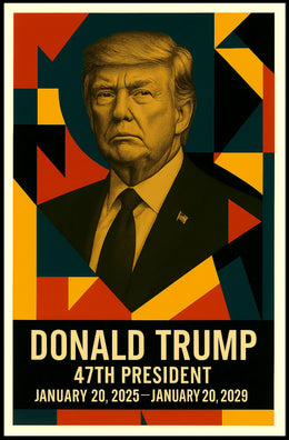 Donald Trump 45th President of the United States Abstract Pop Poster