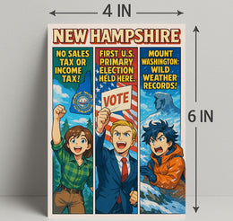 New Hampshire Highlights Poster PosterGoat