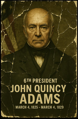 John Quincy Adams 6th President of the United States Damaged Photograph Poster