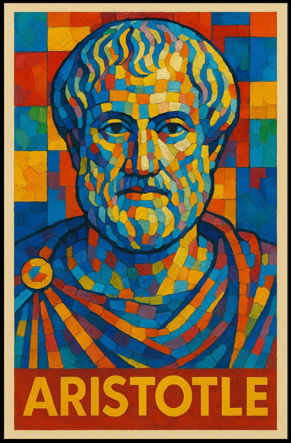 Aristotle Mosaic Art Poster