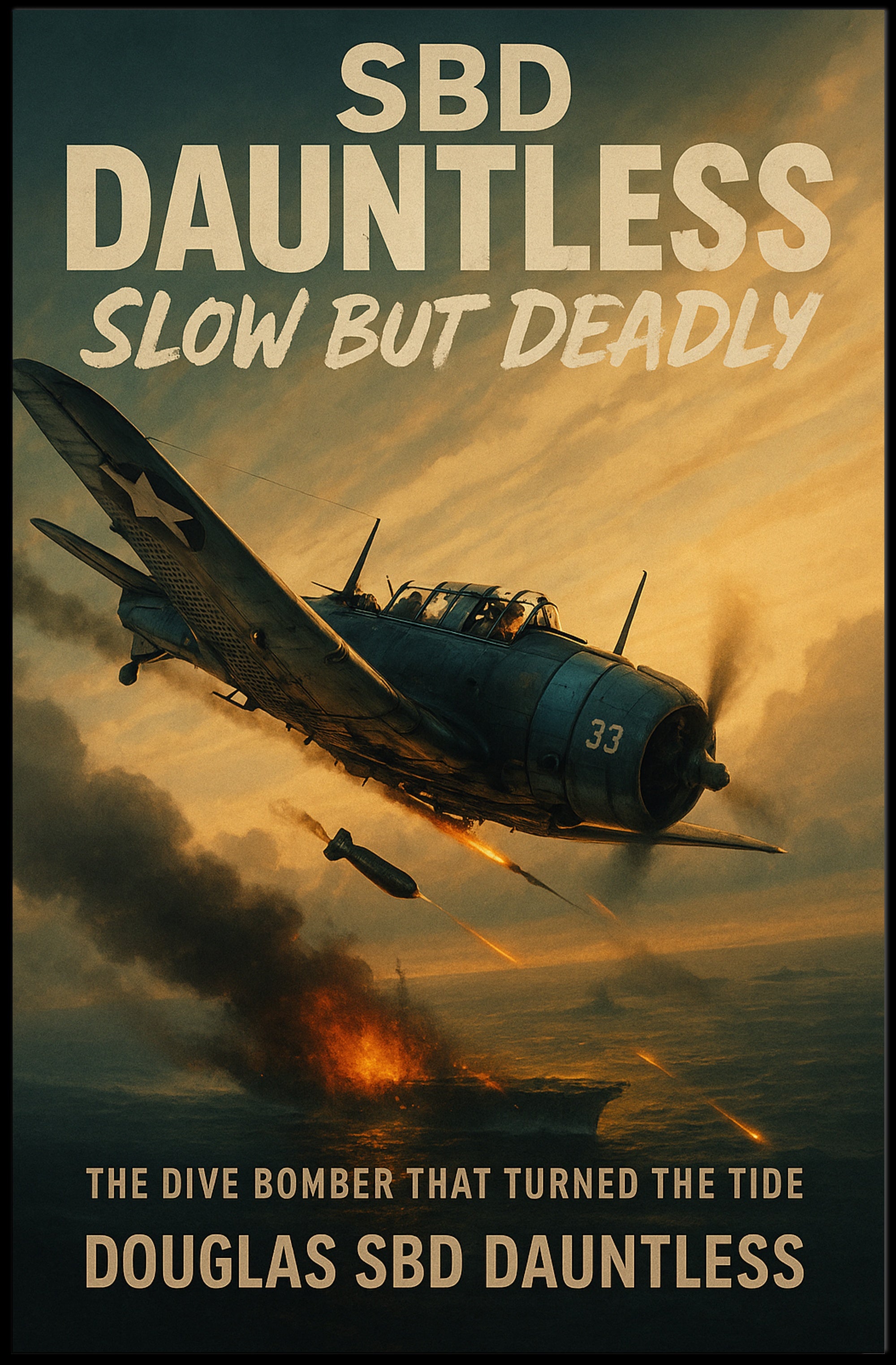 WWII Dive Bomber Douglas SBD Dauntless Poster