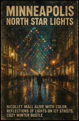 Minneapolis North Star Lights Poster