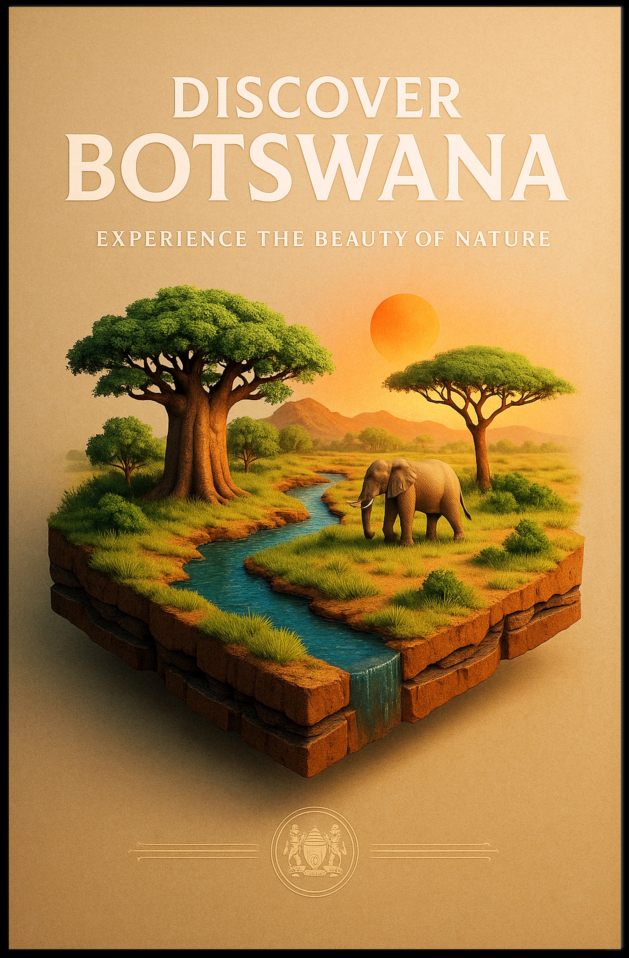 Discover Botswana Poster PosterGoat