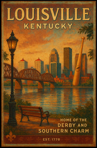 Louisville, Kentucky Home of the Derby and Southern Charm Poster