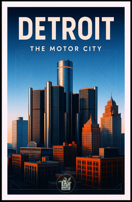 Detroit The Motor City Poster PosterGoat