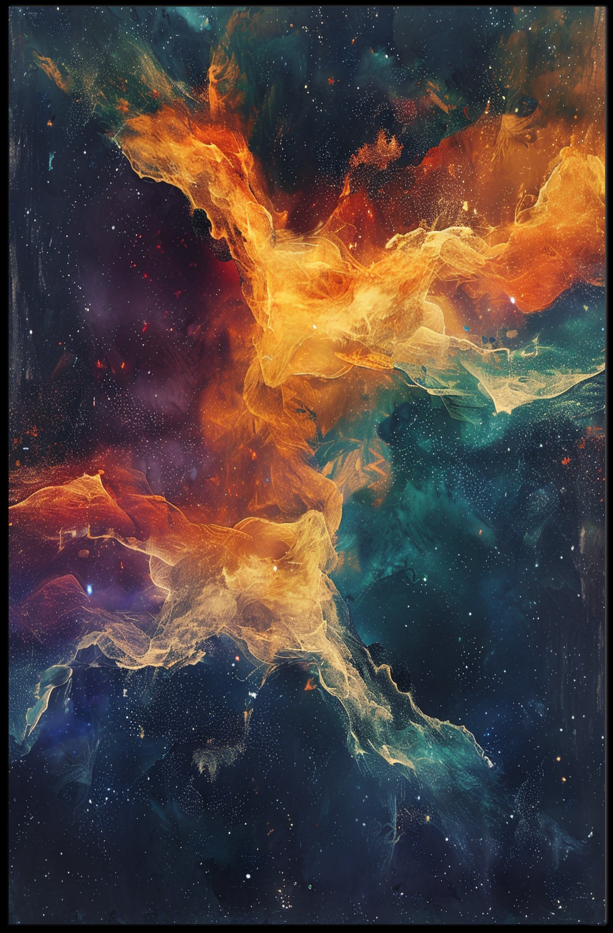 Cosmic Vortex Abstract Ethereal Art Space or Astronomy Poster PosterGoat