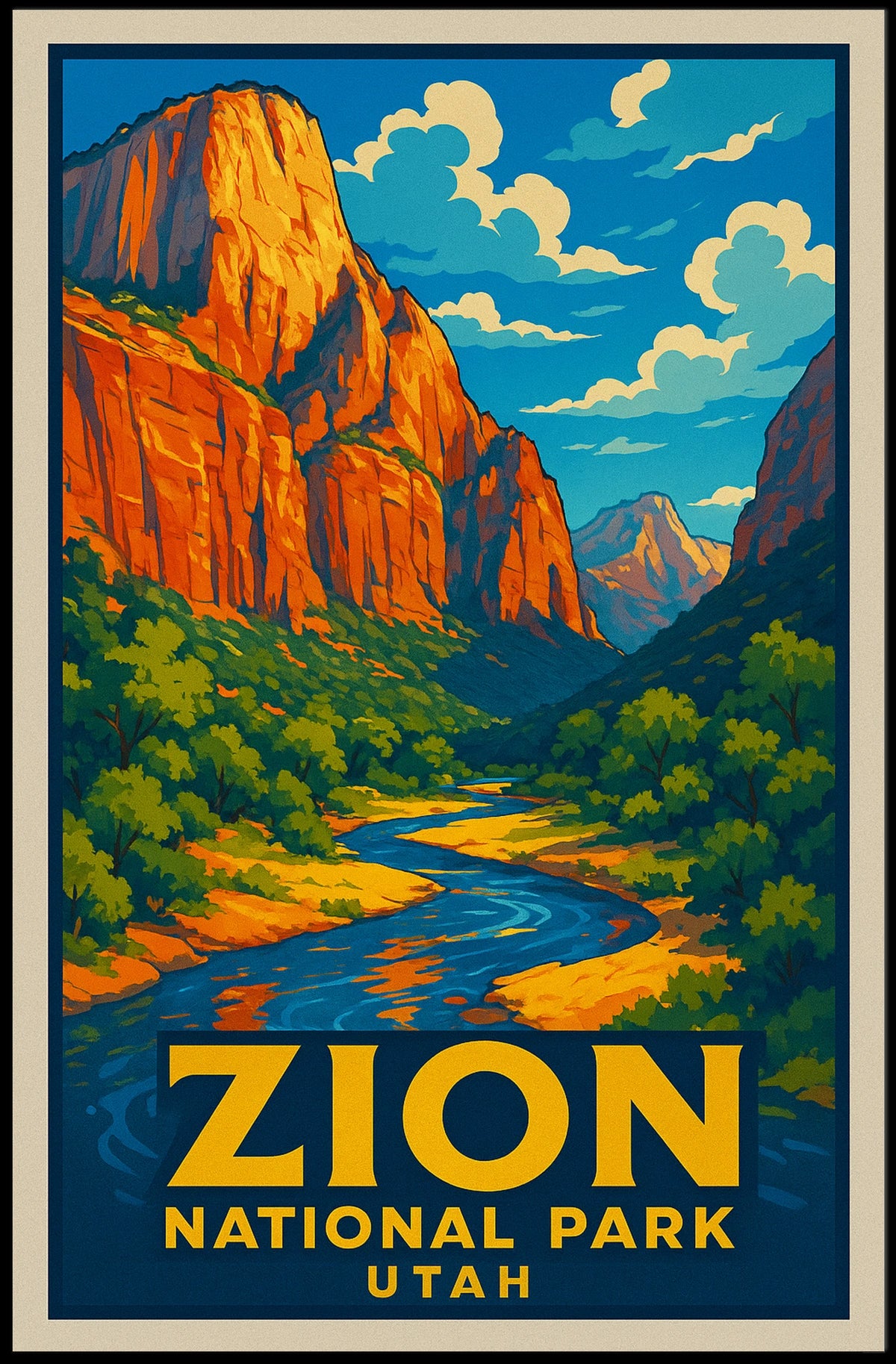 Zion National Park Utah Poster