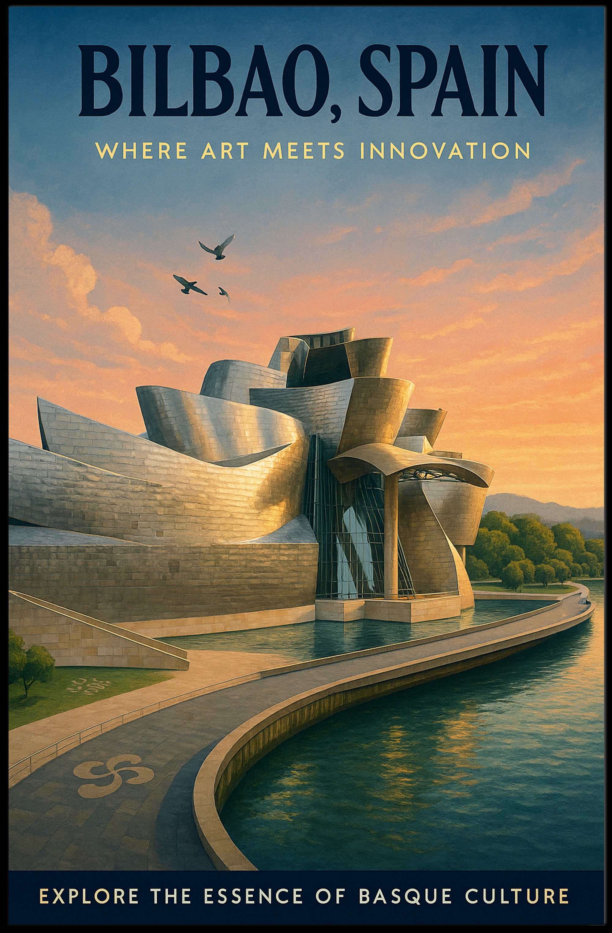 Bilbao Guggenheim Museum Poster: Cultural or Heritage Poster
