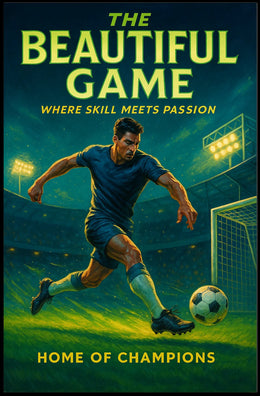 Soccer Champion in Action: Inspiring Sports Poster PosterGoat
