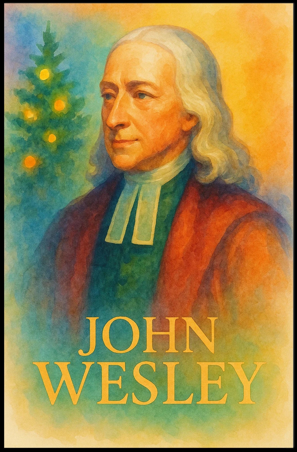John Wesley Religious Portrait Poster - Historical or Presidential Poster