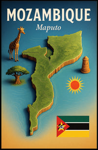 Discover Mozambique Poster PosterGoat