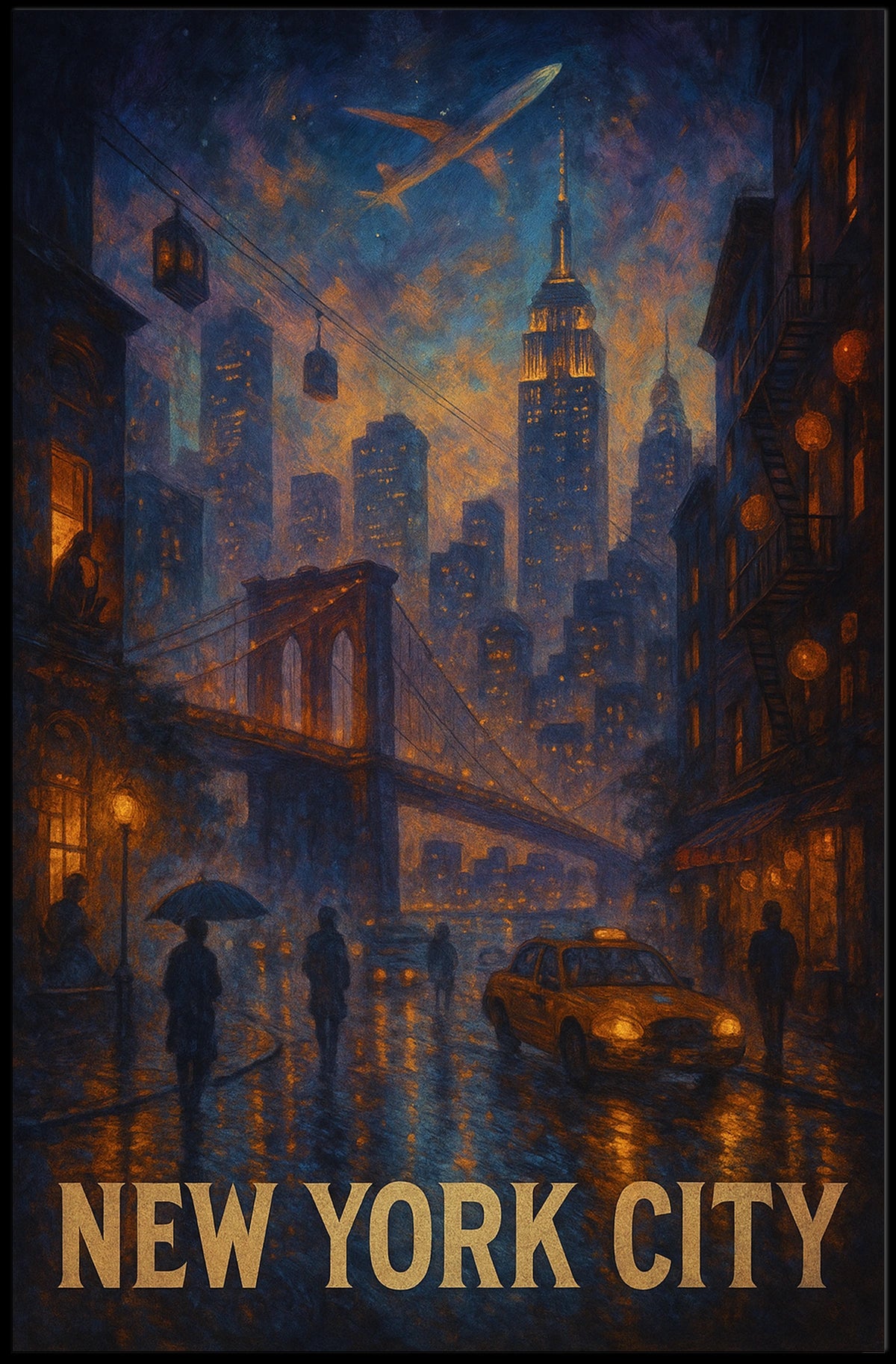 New York City Nightscape Poster