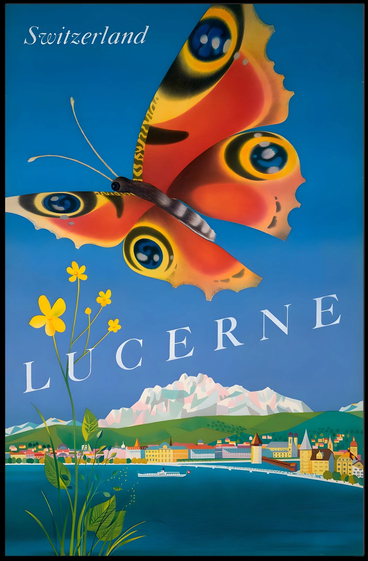 Lucerne, Switzerland Travel Poster