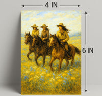 Riders in the Field Poster PosterGoat