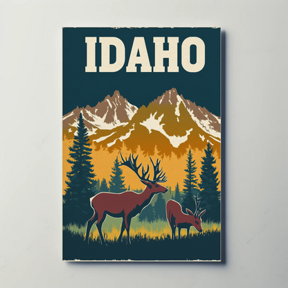 Vintage Poster Idaho Wildlife