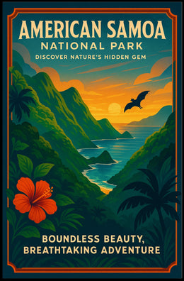 American Samoa Travel Adventures National Park Poster