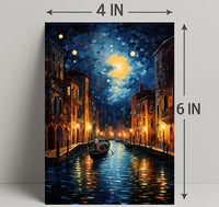 Moonlit Venetian Canal Poster