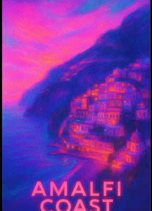 Amalfi Coast Poster Wall Art for Coastal Decor 18x24