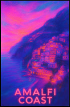 Amalfi Coast Poster Wall Art for Coastal Decor 18x24