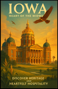 Discover Iowa Heart Of The Midwest Poster