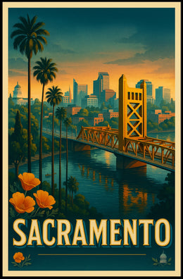 Sacramento Skyline Poster