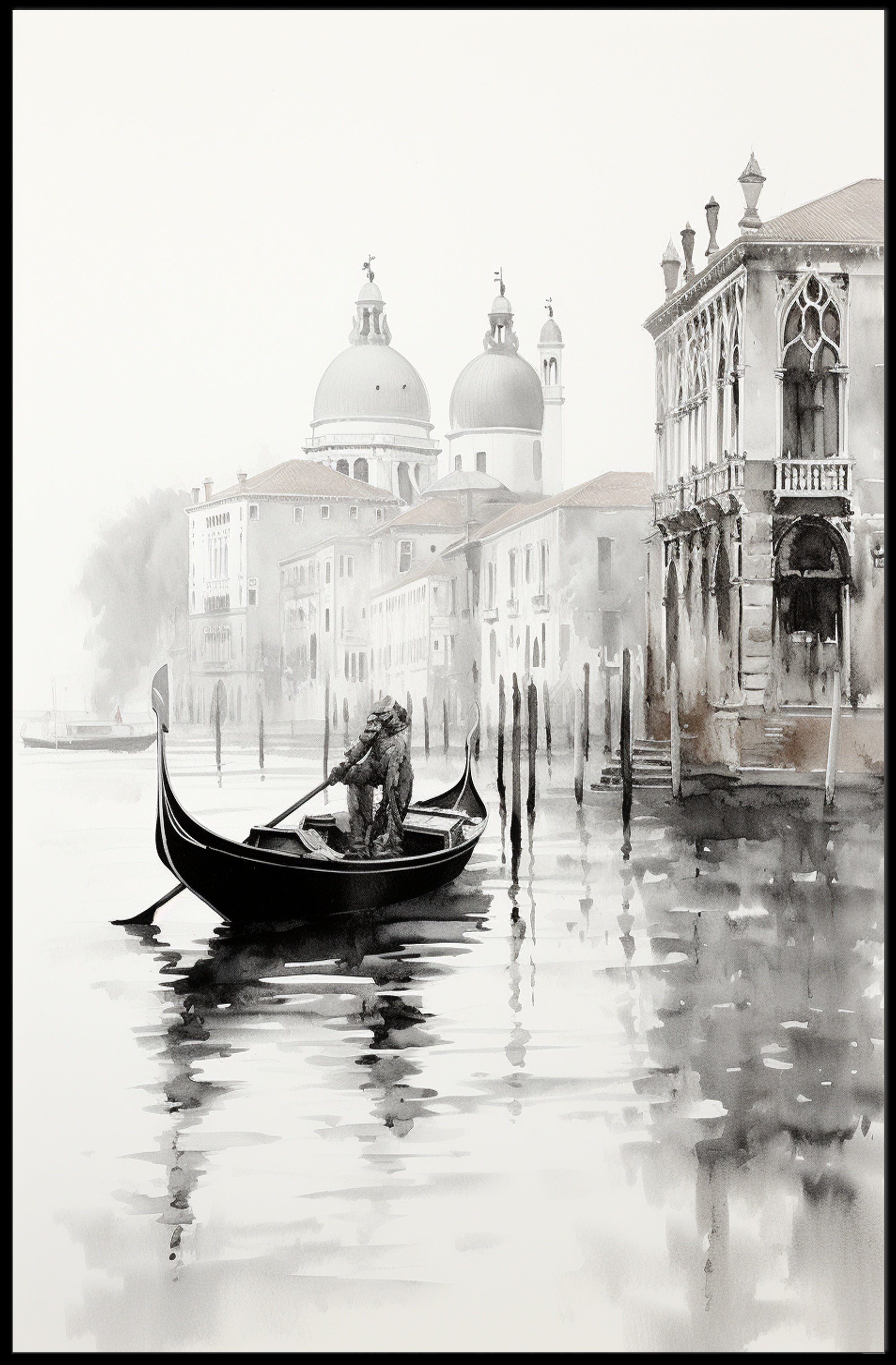 Gondola In Venice A Serene Journey Poster