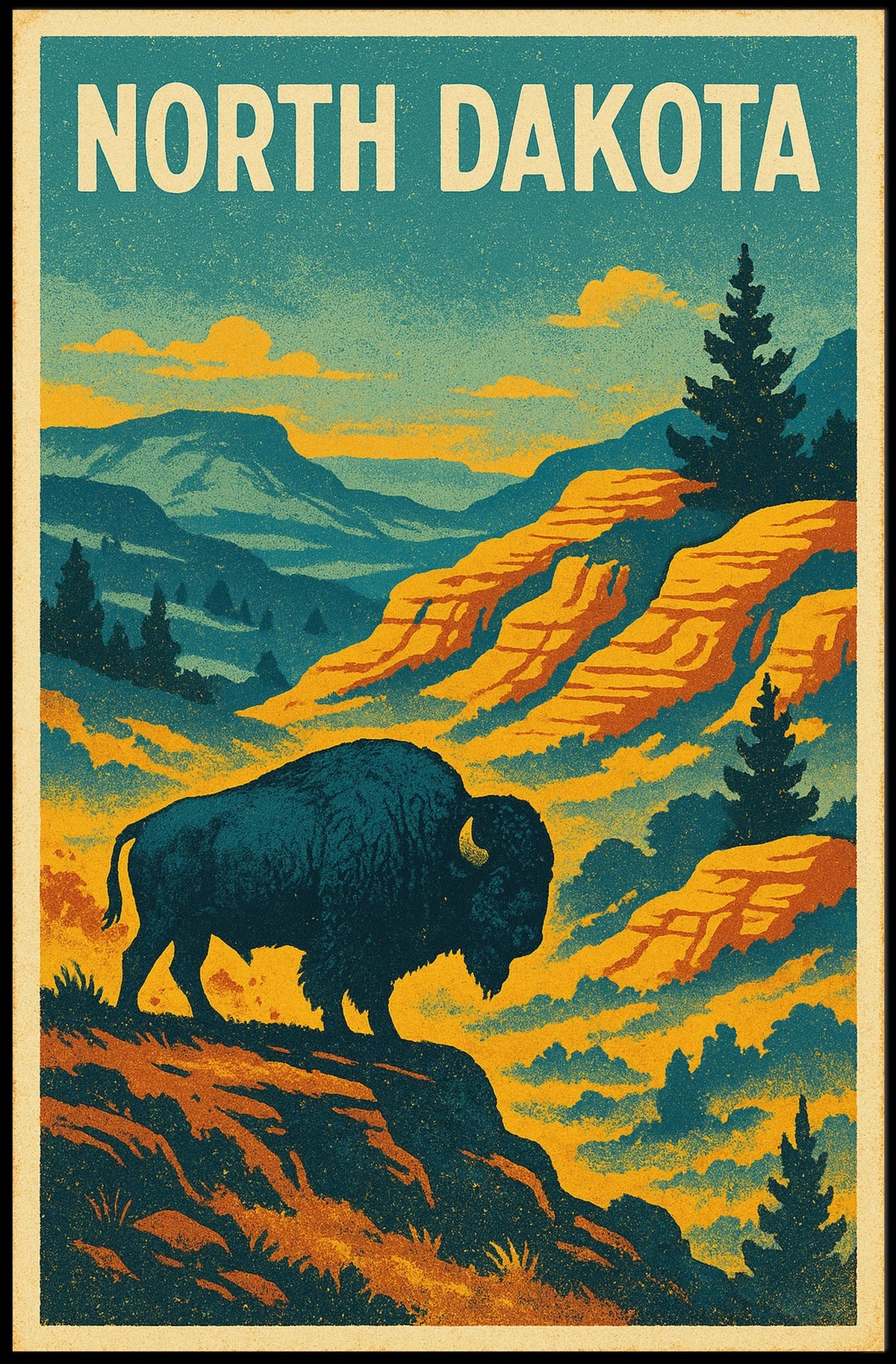 North Dakota Wilderness Poster