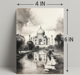Majestic Reflections Of The Taj Mahal Poster