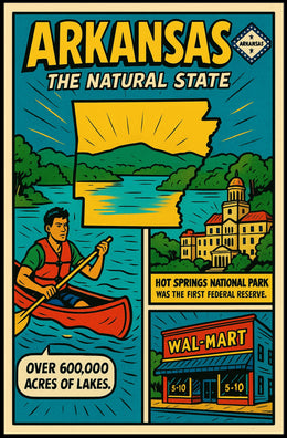 Arkansas The Natural State Poster