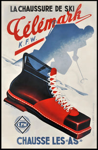 Célémark Ski Boots Advertisement Poster