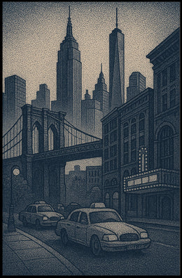 New York City Skyline Art Poster